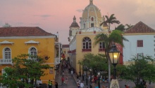 Cartagena de Indias al atardecer desde la muralla
